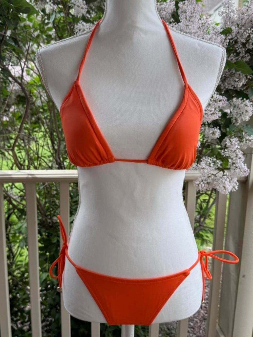 Vintage 2000s Venus Tie Orange Bikini Set